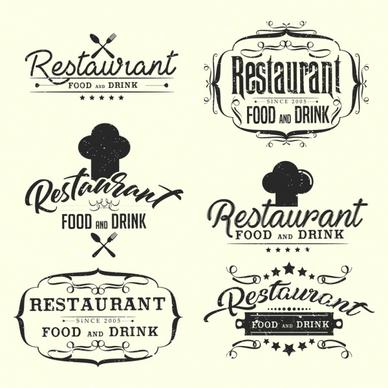 restaurant logotypes classical black white decor