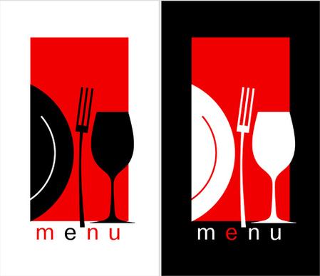 restaurant menu background vector set