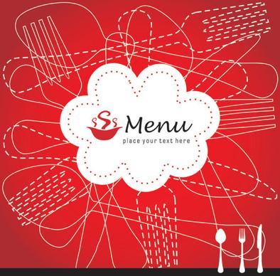 restaurant menu cover background vector