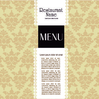 restaurant menu cover design set