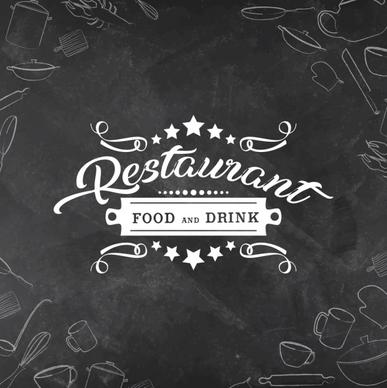 restaurant menu cover template black white retro decor