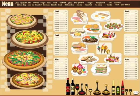 restaurant menu design 03 vector