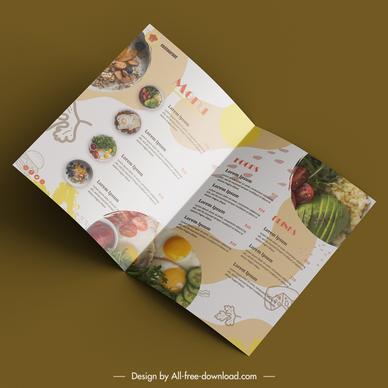 restaurant menu template modern elegant 3d sketch