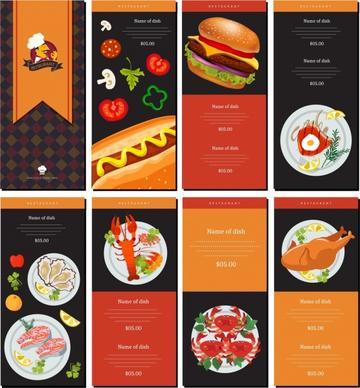 restaurant menu templates shiny elegant modern design
