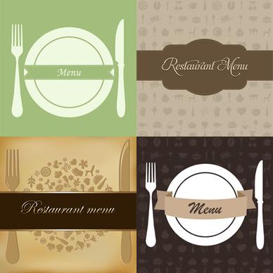 restaurant menus design cover template vector