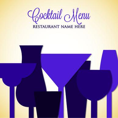 restaurant wine menu art cover vector
