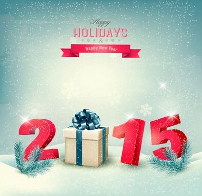 retro15 new year holiday vector background