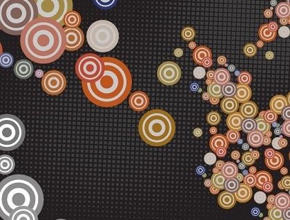 abstract colorful circles background repeating style