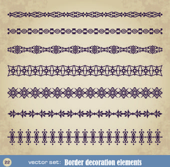 retro border decoration element vector