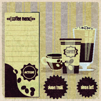 retro coffee advertising posters vector