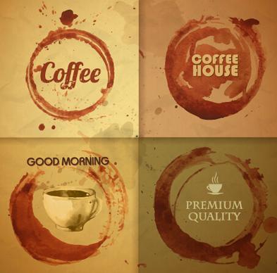 retro design coffee label vector