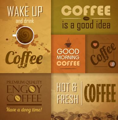 retro design coffee menu cover vector