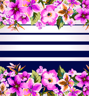retro floral background graphic