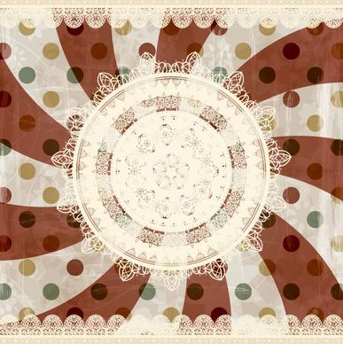 retro floral of background vector