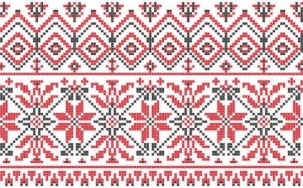 retro knitting patterns seamless vector