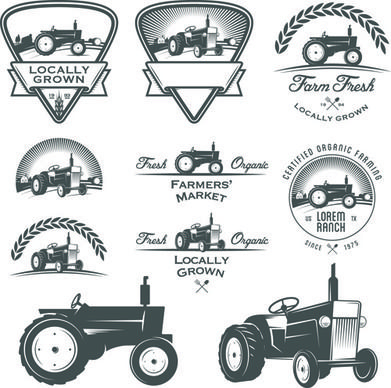 retro labels and emblems set vector