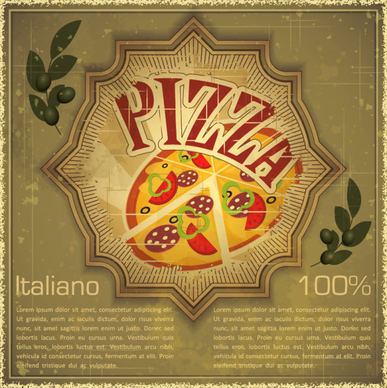 retro pizza background