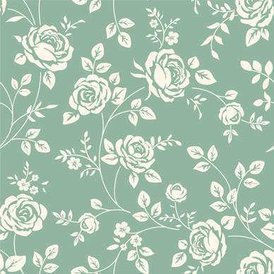 retro roses seamless patterns design vector
