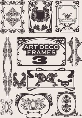retro style frames design element