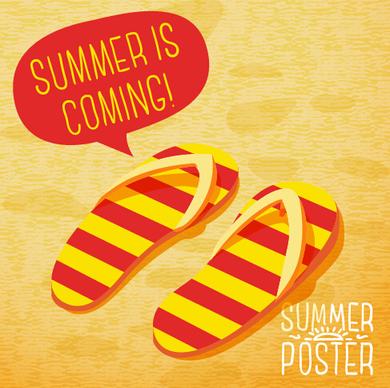 retro summer advertising poster vector set