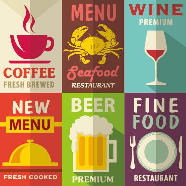 retro with vintage restaurant menu cover vector graphics