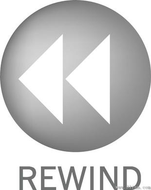 rewind icon vector