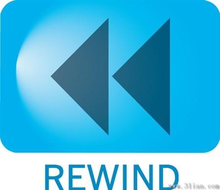 rewind icons vector