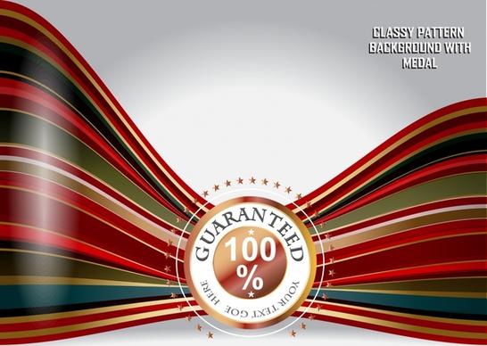 quality guarantee banner shiny 3d modern dynamic lines