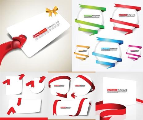 ribbons and card vector