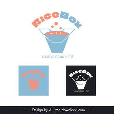 rice box logo template geometric classic