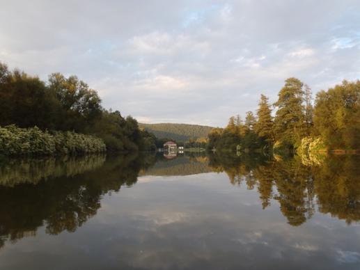 river lake reflection klodzko