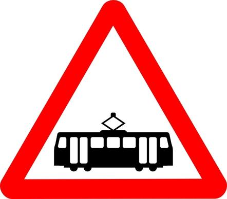 Road Signs Tram clip art