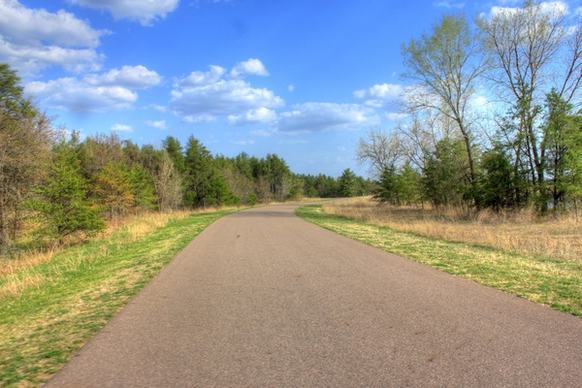 roadway into the park in the black river forest