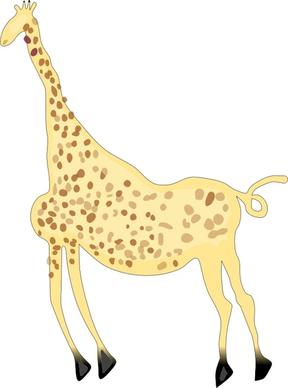 Rock Art Acacus Giraffe - Colored