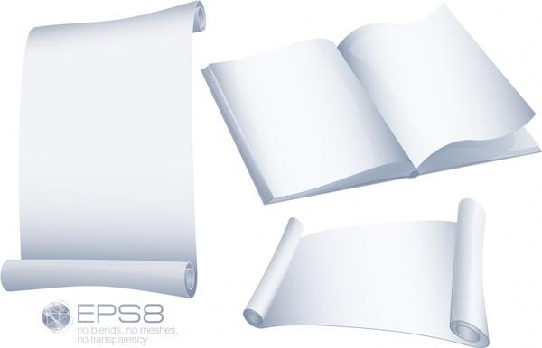 page templates shiny blank white 3d shapes