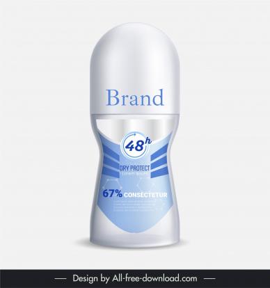 roll on deodorant bottle packaging template elegant bright symmetry