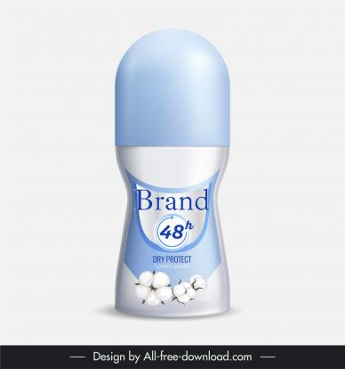 roll on deodorant bottle packaging template elegant petal decor