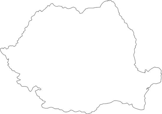 Romania Map Contour clip art