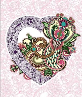romantic and love floral pattern