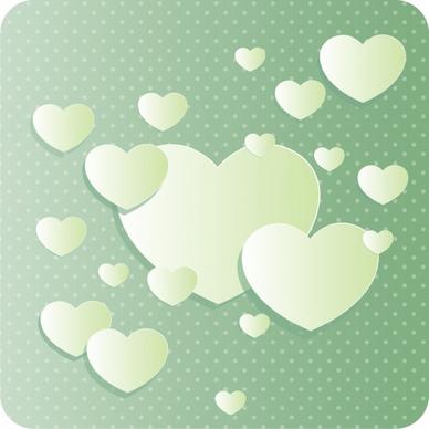 romantic background heart shapes decoration paper cut design