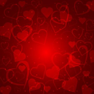romantic heart valentine background free vector