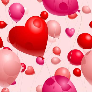 Romantic Heart-Shaped Balloons Valentine’s Day Vector Illustration