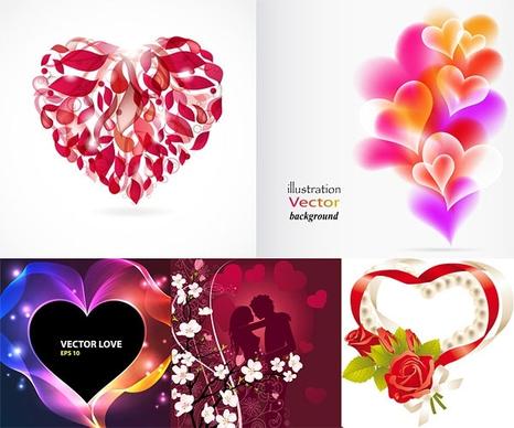 romantic heartshaped vector graphic