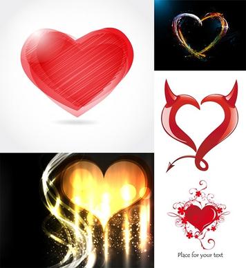 romantic heartshaped vector graphic