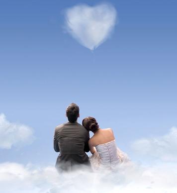 romantic heartshaped white clouds highdefinition picture 06