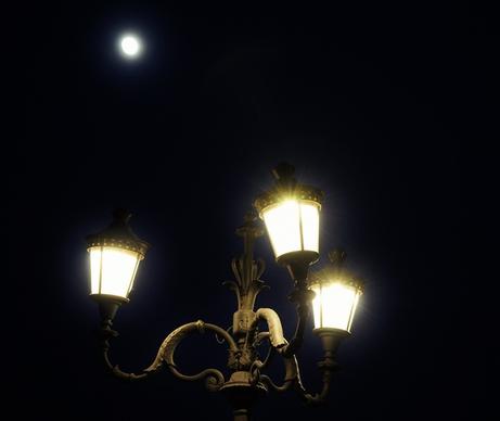 romantic lights and moon