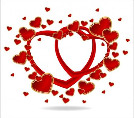 romantic love heart to heart vector