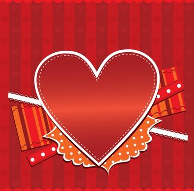 romantic love heartshaped heartshaped greeting card vector