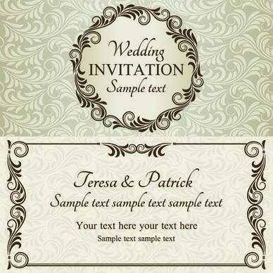 romantic ornate wedding invitations