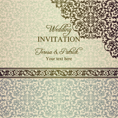 romantic ornate wedding invitations
